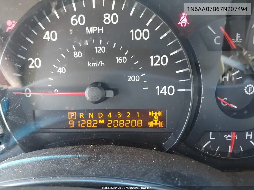 2007 Nissan Titan Le VIN: 1N6AA07B67N207494 Lot: 45569120