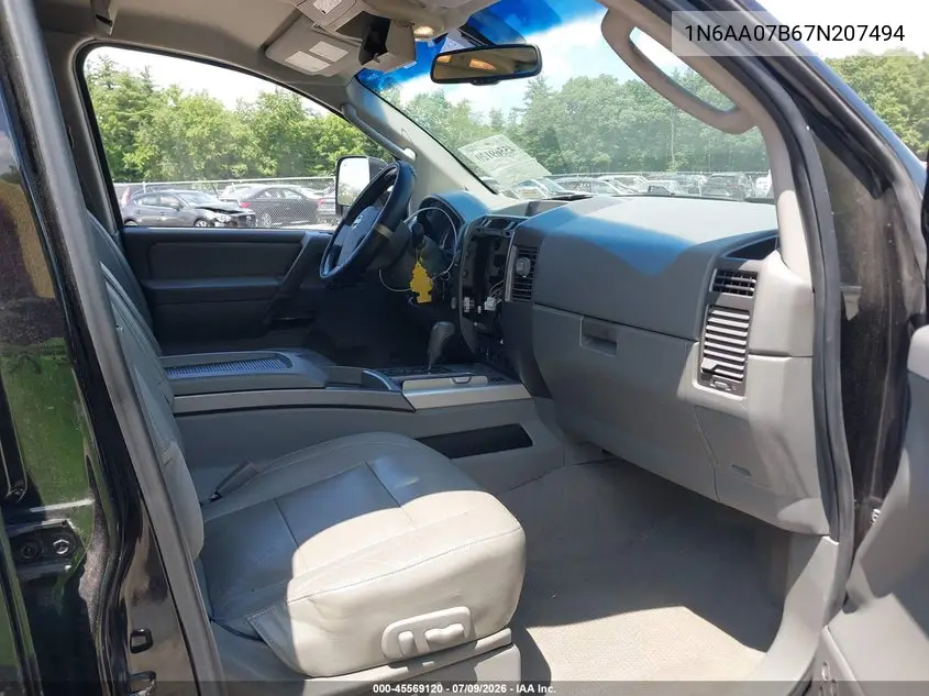 2007 Nissan Titan Le VIN: 1N6AA07B67N207494 Lot: 45569120
