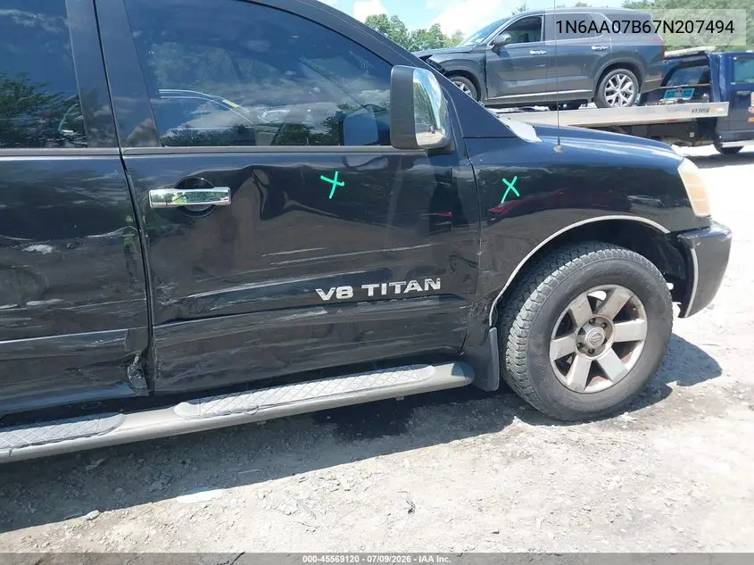 2007 Nissan Titan Le VIN: 1N6AA07B67N207494 Lot: 45569120