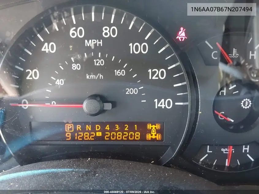 2007 Nissan Titan Le VIN: 1N6AA07B67N207494 Lot: 45569120