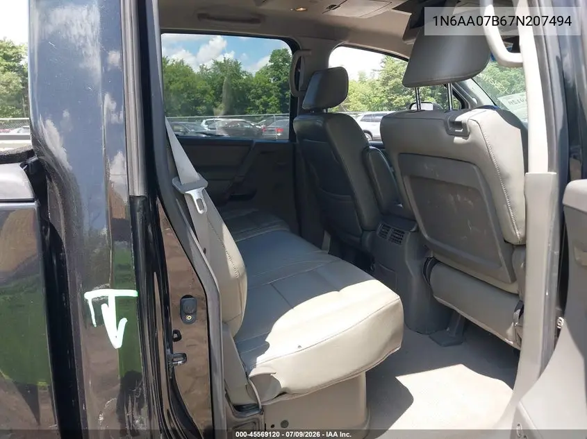 2007 Nissan Titan Le VIN: 1N6AA07B67N207494 Lot: 45569120