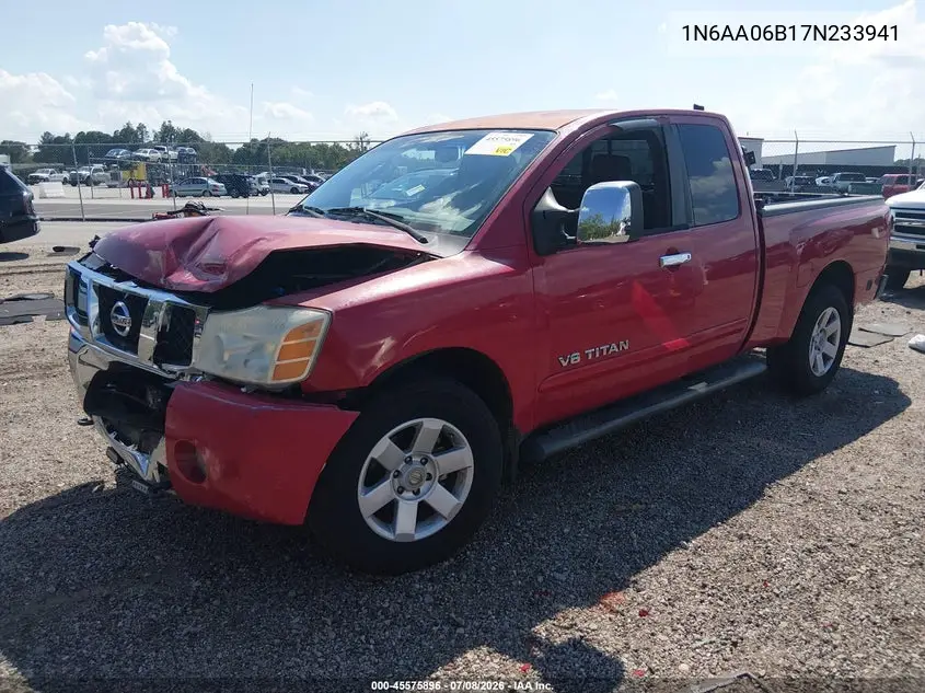 2007 Nissan Titan Le VIN: 1N6AA06B17N233941 Lot: 45575896