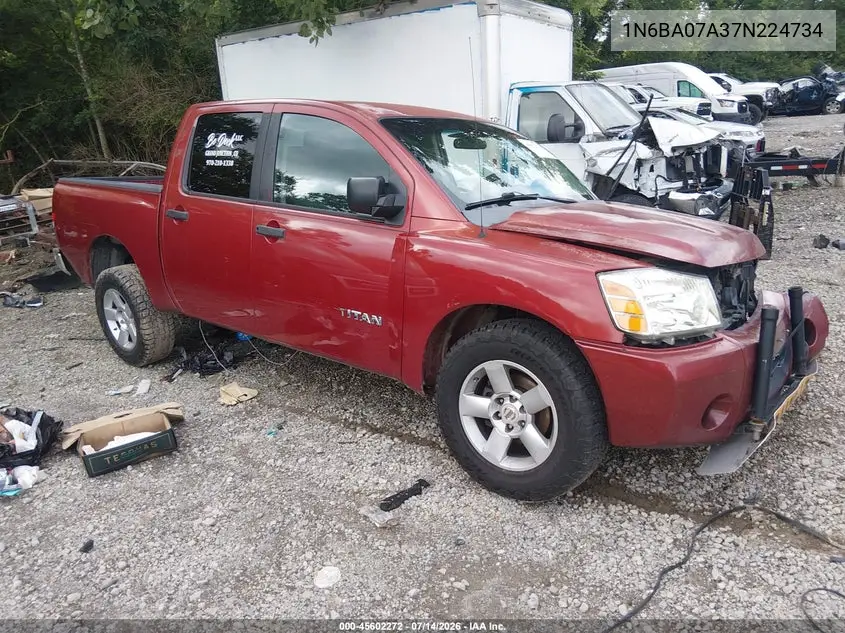 2007 Nissan Titan Xe VIN: 1N6BA07A37N224734 Lot: 45602272