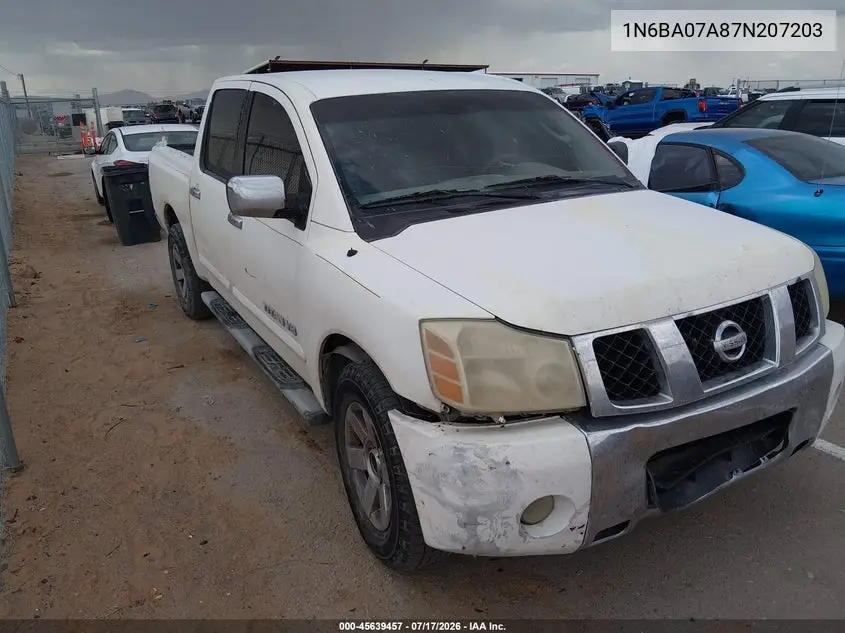 2007 Nissan Titan Se VIN: 1N6BA07A87N207203 Lot: 45639457