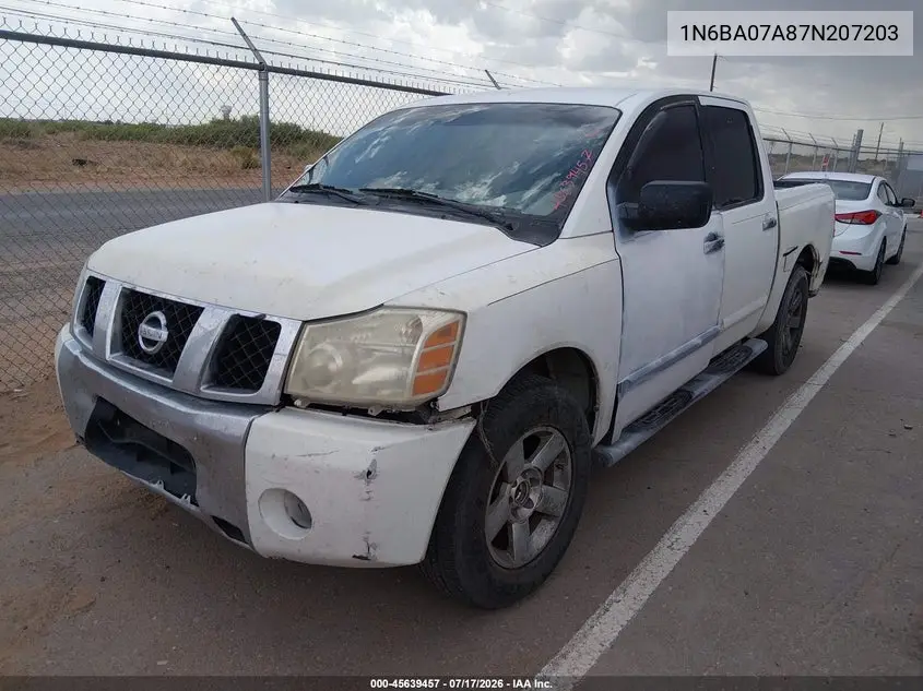 2007 Nissan Titan Se VIN: 1N6BA07A87N207203 Lot: 45639457