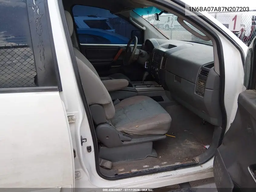 2007 Nissan Titan Se VIN: 1N6BA07A87N207203 Lot: 45639457