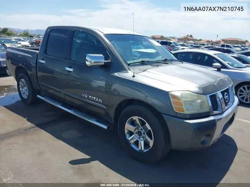 2007 Nissan Titan Se VIN: 1N6AA07AX7N210745 Lot: 45673488