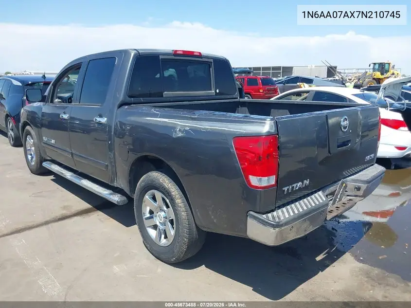 2007 Nissan Titan Se VIN: 1N6AA07AX7N210745 Lot: 45673488