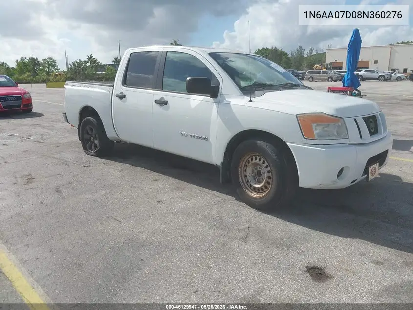 2008 Nissan Titan Se/Xe VIN: 1N6AA07D08N360276 Lot: 45129947