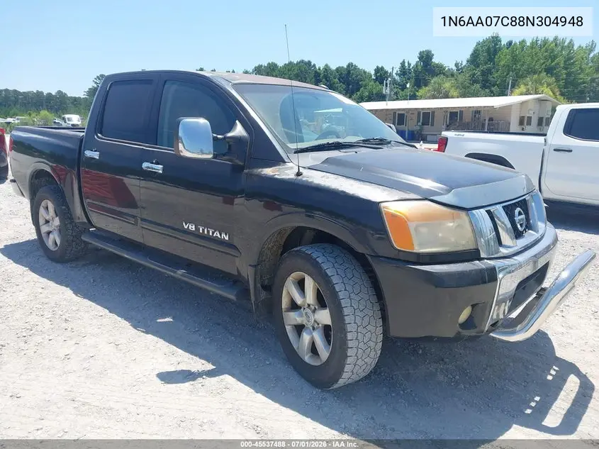 2008 Nissan Titan Le VIN: 1N6AA07C88N304948 Lot: 45537488