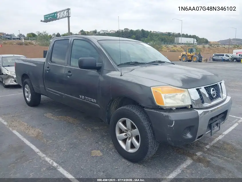 2008 Nissan Titan Xe VIN: 1N6AA07G48N346102 Lot: 45612823