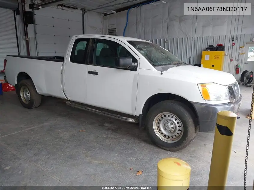 2008 Nissan Titan Xe VIN: 1N6AA06F78N320117 Lot: 45617768