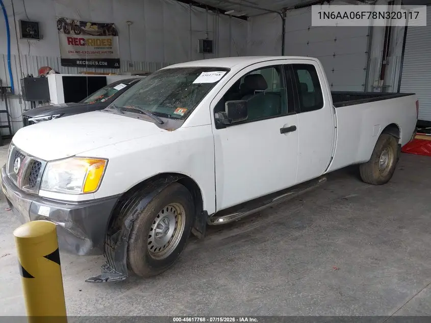 2008 Nissan Titan Xe VIN: 1N6AA06F78N320117 Lot: 45617768