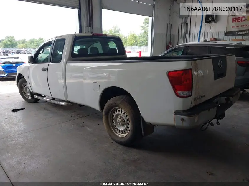 2008 Nissan Titan Xe VIN: 1N6AA06F78N320117 Lot: 45617768