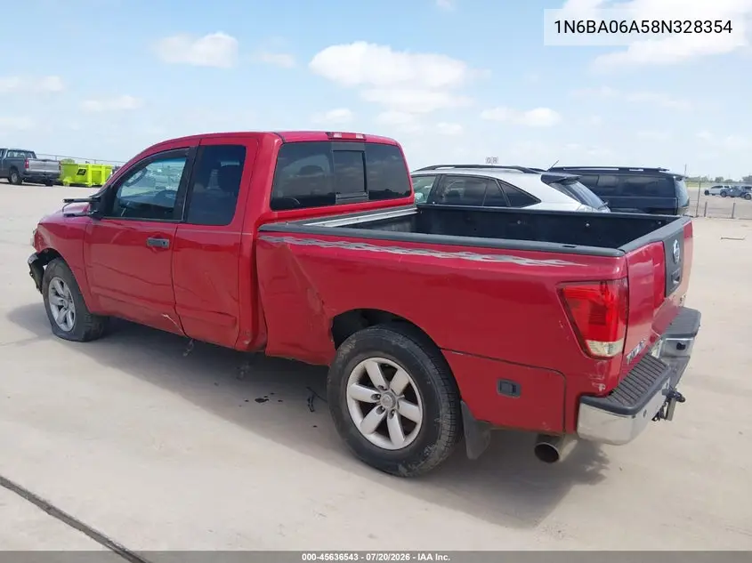 2008 Nissan Titan Se VIN: 1N6BA06A58N328354 Lot: 45636543