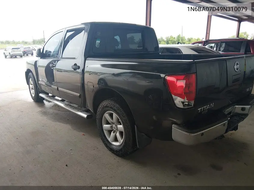 2009 Nissan Titan Se VIN: 1N6BA07D49N310079 Lot: 45405539