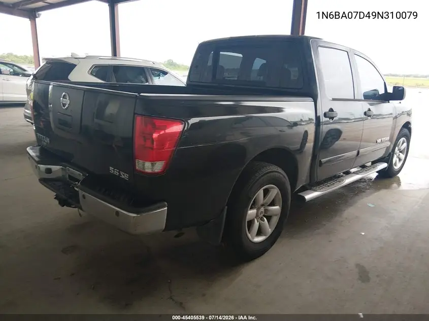 2009 Nissan Titan Se VIN: 1N6BA07D49N310079 Lot: 45405539