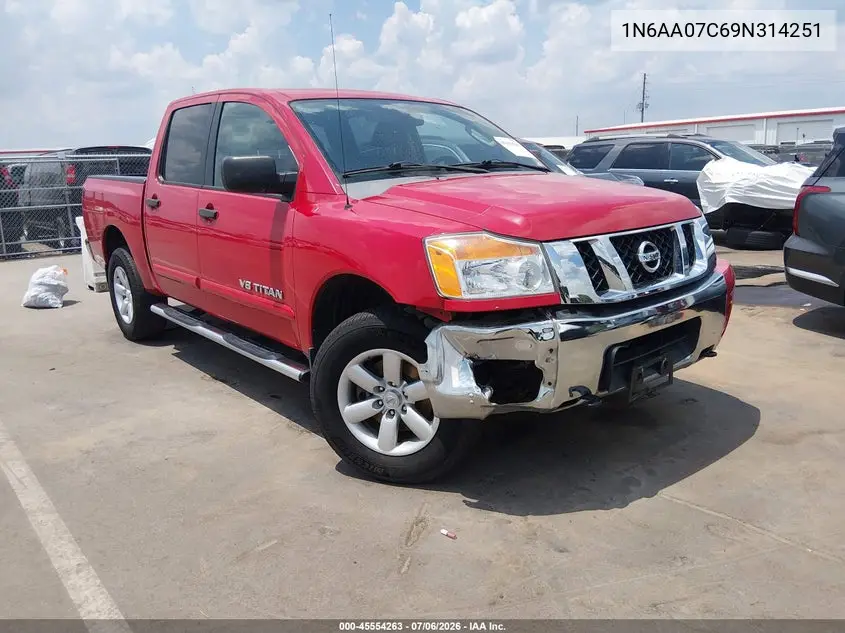 2009 Nissan Titan Se VIN: 1N6AA07C69N314251 Lot: 45554263