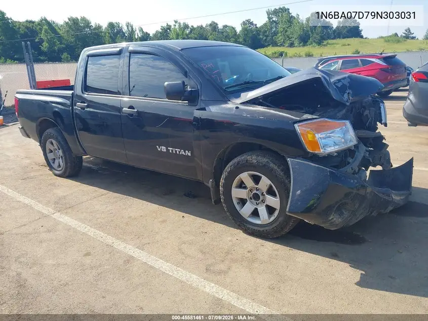 2009 Nissan Titan Xe VIN: 1N6BA07D79N303031 Lot: 45581461