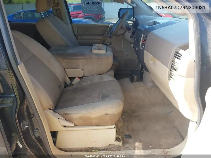 2009 Nissan Titan Xe VIN: 1N6BA07D79N303031 Lot: 45581461