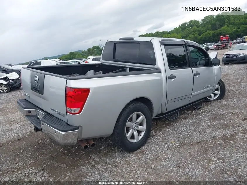 2010 Nissan Titan Se VIN: 1N6BA0EC5AN301583 Lot: 45430778