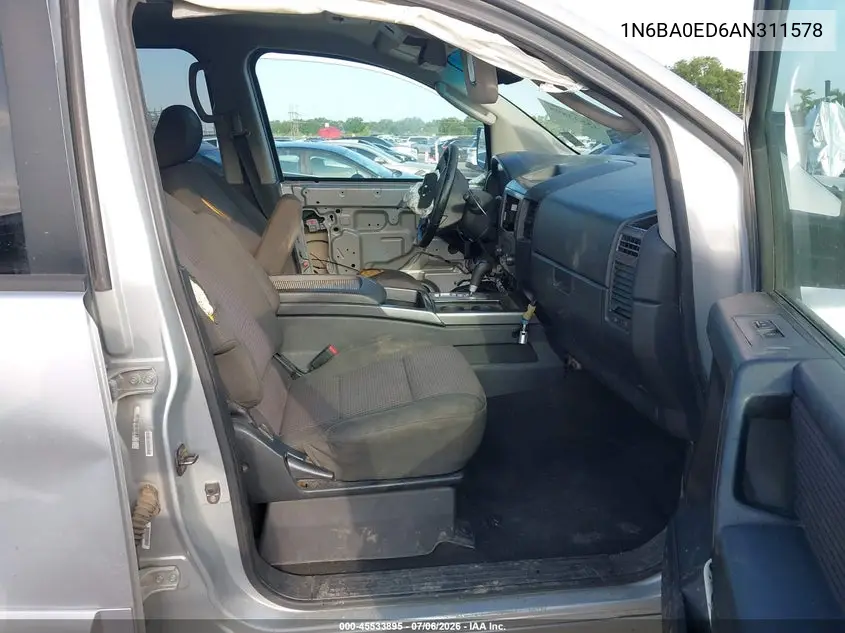 2010 Nissan Titan Se VIN: 1N6BA0ED6AN311578 Lot: 45533895
