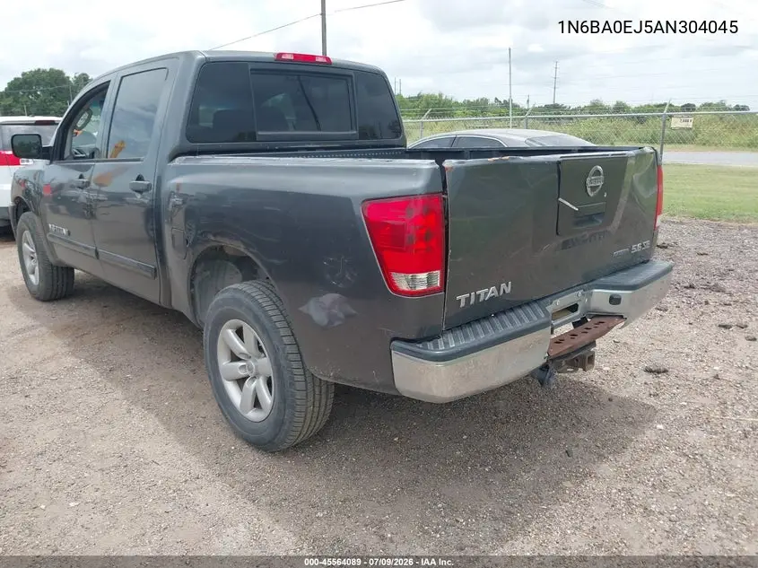 2010 Nissan Titan Se VIN: 1N6BA0EJ5AN304045 Lot: 45564089