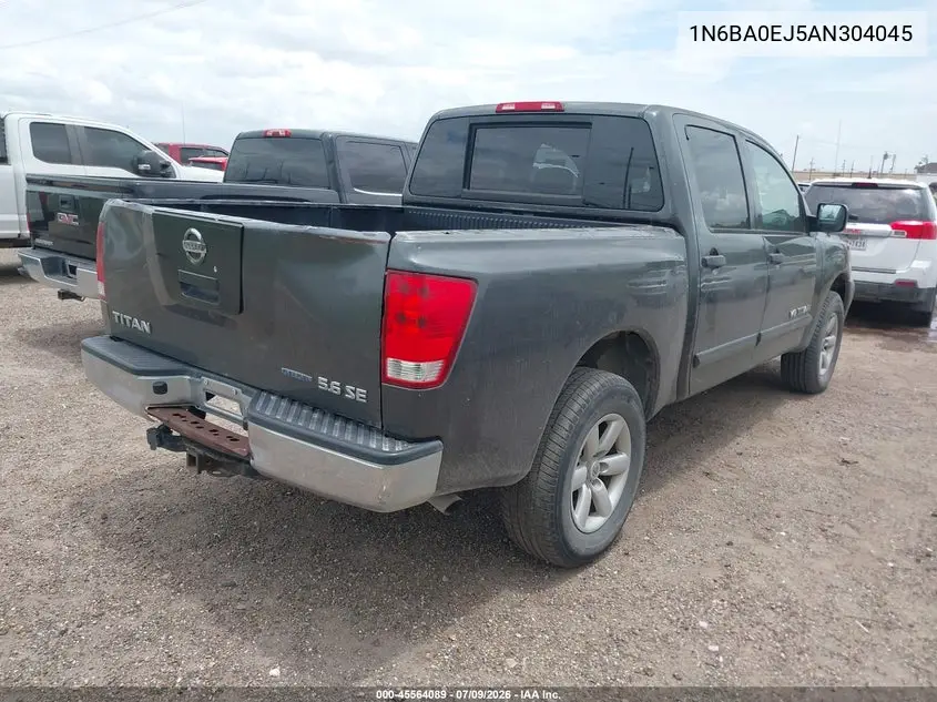 2010 Nissan Titan Se VIN: 1N6BA0EJ5AN304045 Lot: 45564089