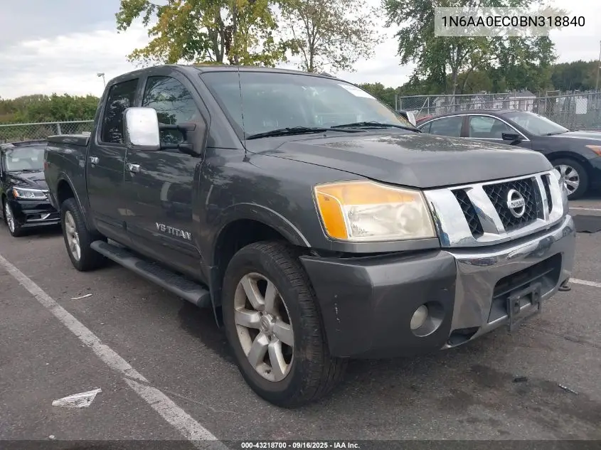 1N6AA0EC0BN318840 2011 Nissan Titan Sl