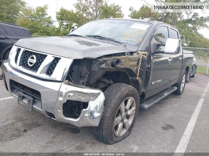 1N6AA0EC0BN318840 2011 Nissan Titan Sl