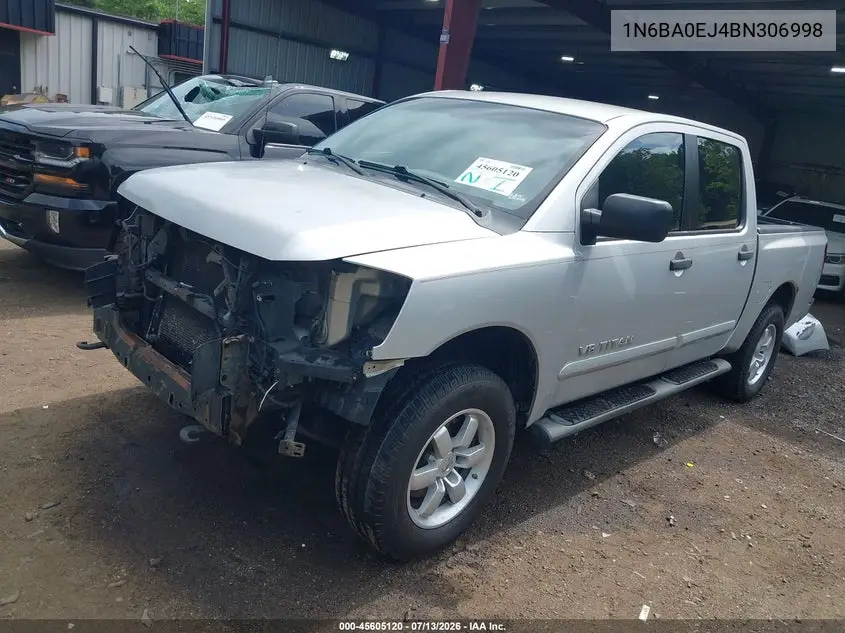 2011 Nissan Titan Sv VIN: 1N6BA0EJ4BN306998 Lot: 45605120