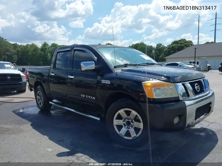 2011 Nissan Titan Sv VIN: 1N6BA0ED1BN313417 Lot: 45679987