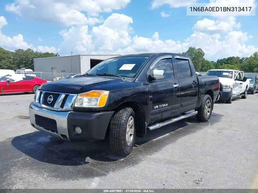 2011 Nissan Titan Sv VIN: 1N6BA0ED1BN313417 Lot: 45679987