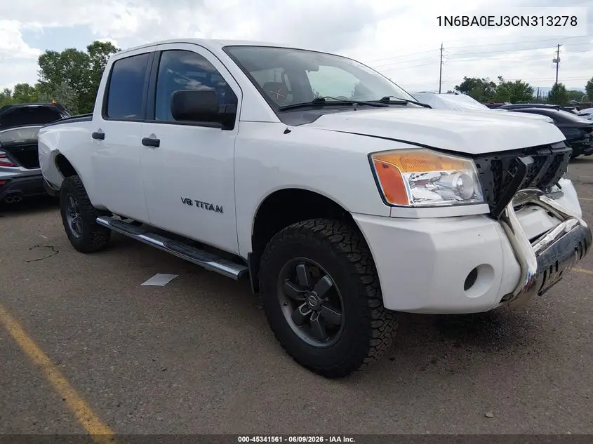 2012 Nissan Titan S VIN: 1N6BA0EJ3CN313278 Lot: 45341561