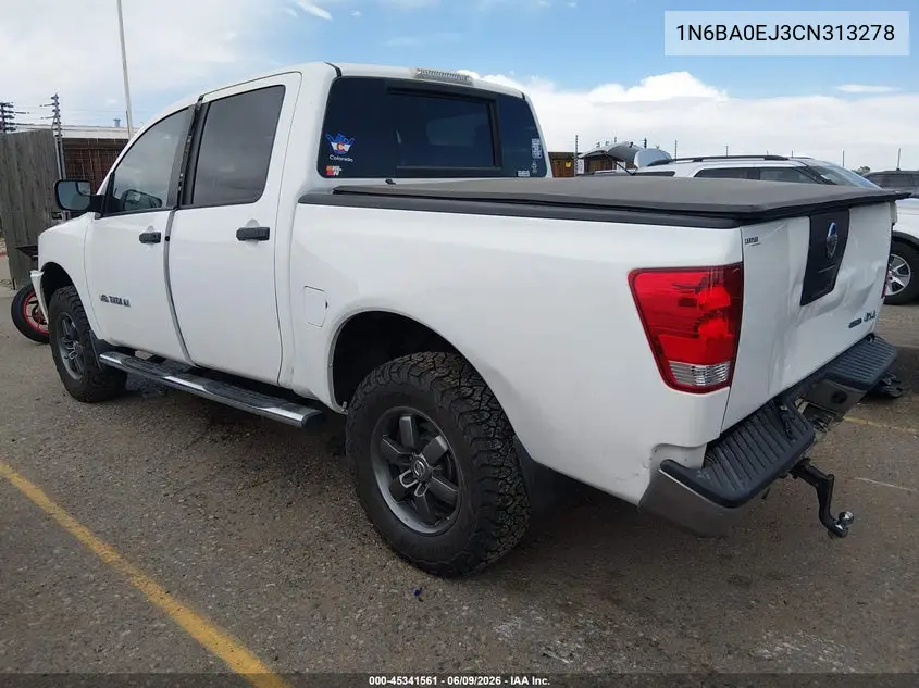 2012 Nissan Titan S VIN: 1N6BA0EJ3CN313278 Lot: 45341561
