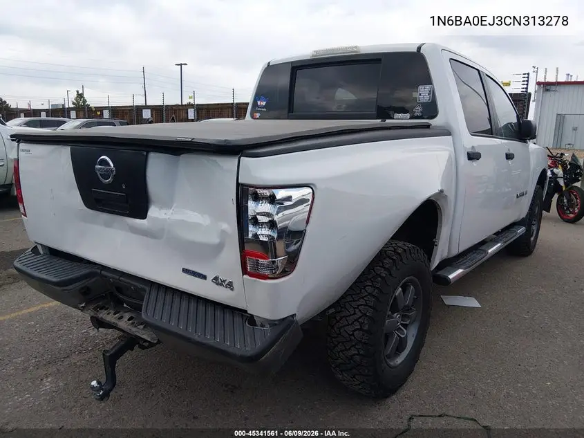 2012 Nissan Titan S VIN: 1N6BA0EJ3CN313278 Lot: 45341561