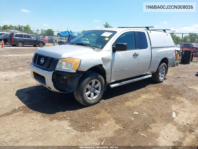 2012 Nissan Titan S VIN: 1N6BA0CJ2CN308026 Lot: 45440373