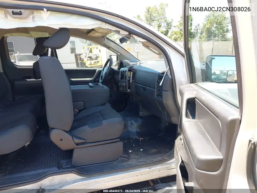 2012 Nissan Titan S VIN: 1N6BA0CJ2CN308026 Lot: 45440373