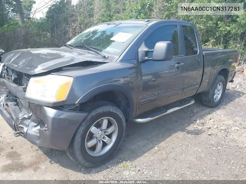 2012 Nissan Titan Pro-4X VIN: 1N6AA0CC1CN317281 Lot: 45470928