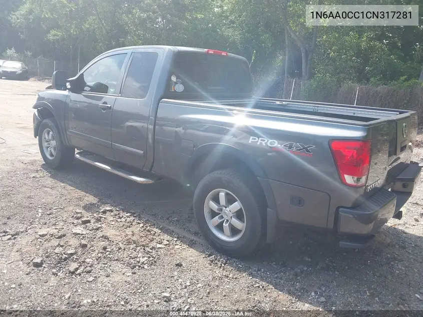 2012 Nissan Titan Pro-4X VIN: 1N6AA0CC1CN317281 Lot: 45470928
