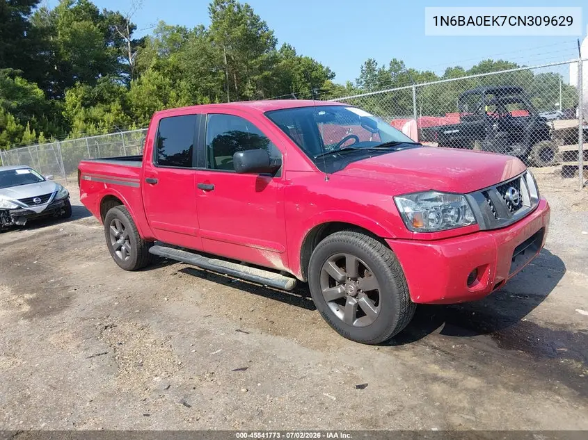 2012 Nissan Titan Sv VIN: 1N6BA0EK7CN309629 Lot: 45541773