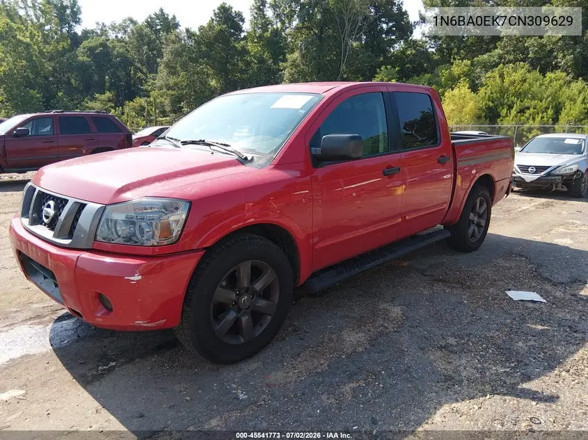 2012 Nissan Titan Sv VIN: 1N6BA0EK7CN309629 Lot: 45541773