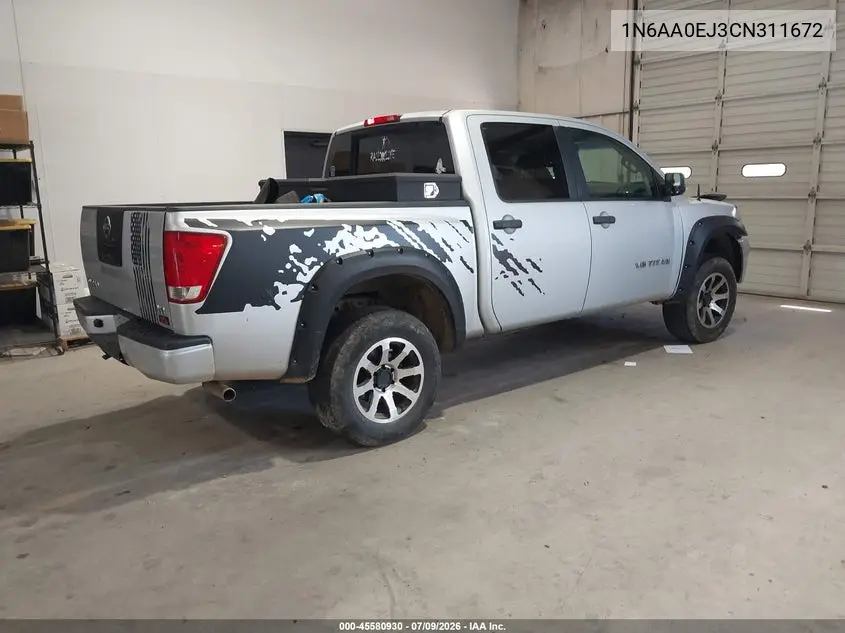 2012 Nissan Titan Pro-4X/S/Sl/Sv VIN: 1N6AA0EJ3CN311672 Lot: 45580930