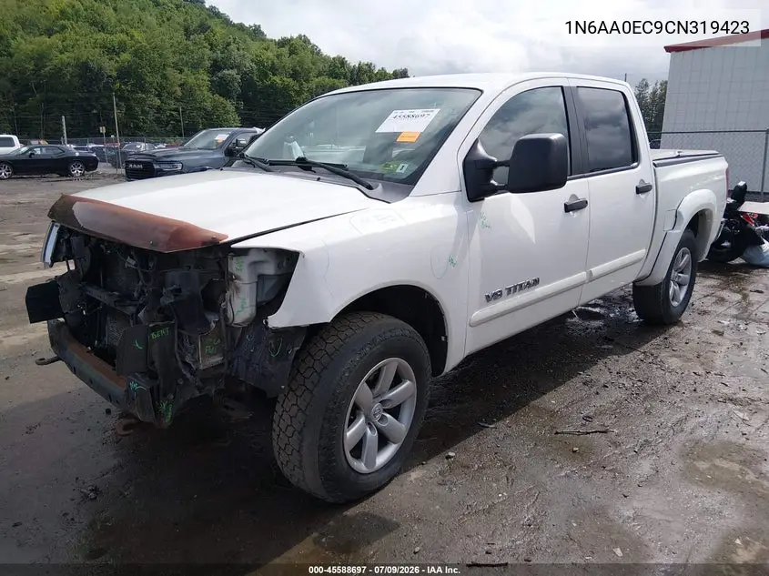 2012 Nissan Titan Sv VIN: 1N6AA0EC9CN319423 Lot: 45588697