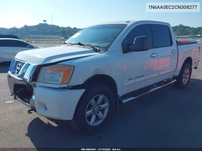 2012 Nissan Titan Sv VIN: 1N6AA0EC2CN308277 Lot: 45603401