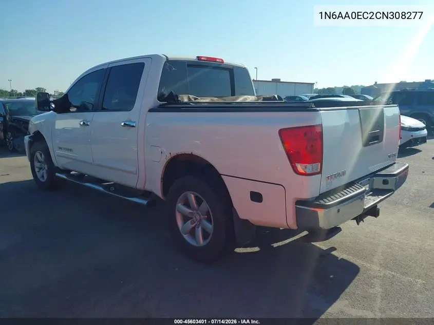 2012 Nissan Titan Sv VIN: 1N6AA0EC2CN308277 Lot: 45603401