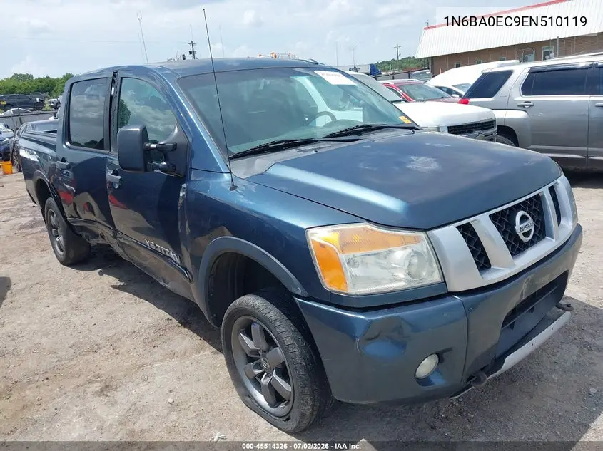 2014 Nissan Titan Pro-4X VIN: 1N6BA0EC9EN510119 Lot: 45514326