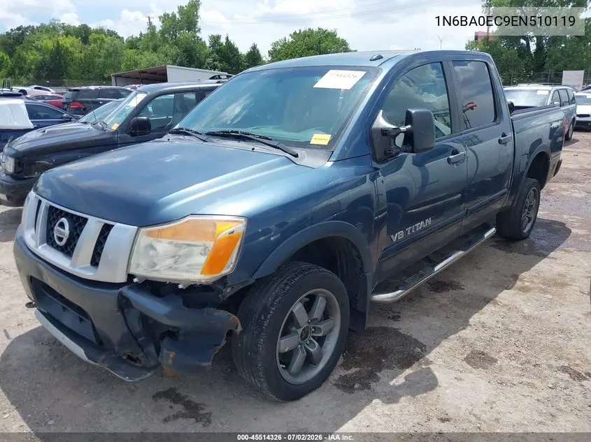 2014 Nissan Titan Pro-4X VIN: 1N6BA0EC9EN510119 Lot: 45514326