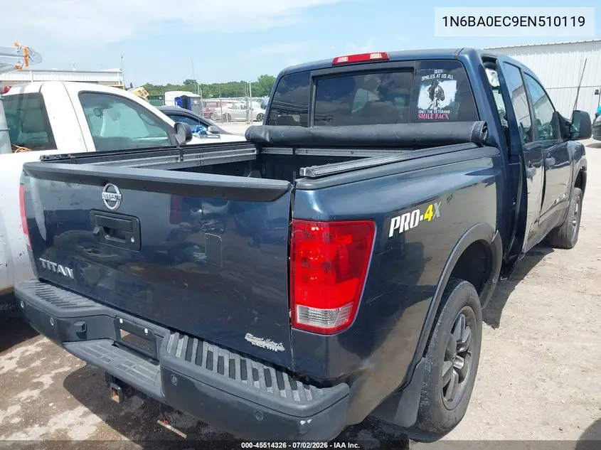 2014 Nissan Titan Pro-4X VIN: 1N6BA0EC9EN510119 Lot: 45514326
