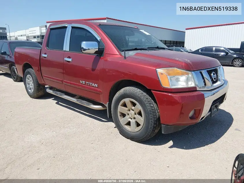 2014 Nissan Titan Sv VIN: 1N6BA0EDXEN519338 Lot: 45550750